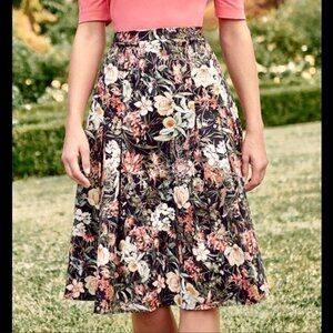 Antonio Melani Floral Brenda Sateen Midi Skirt